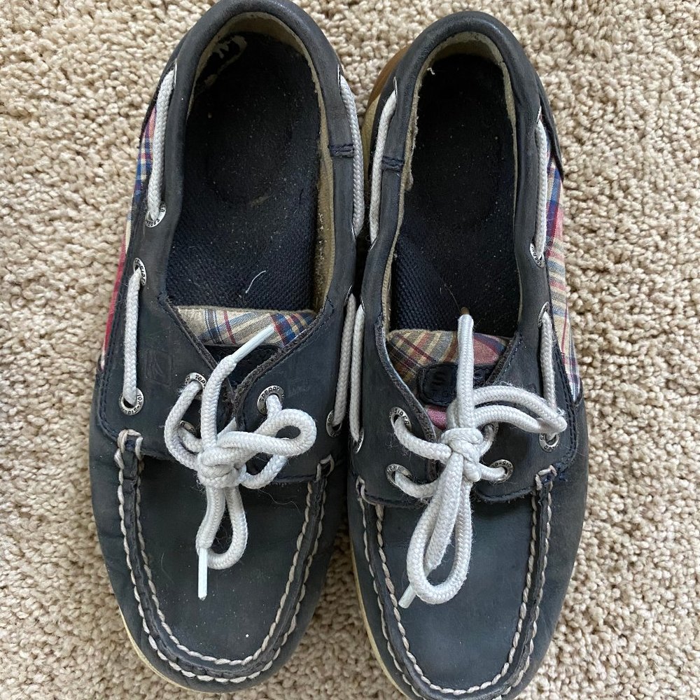 Sperry Boat Shoes with Plaid Detail